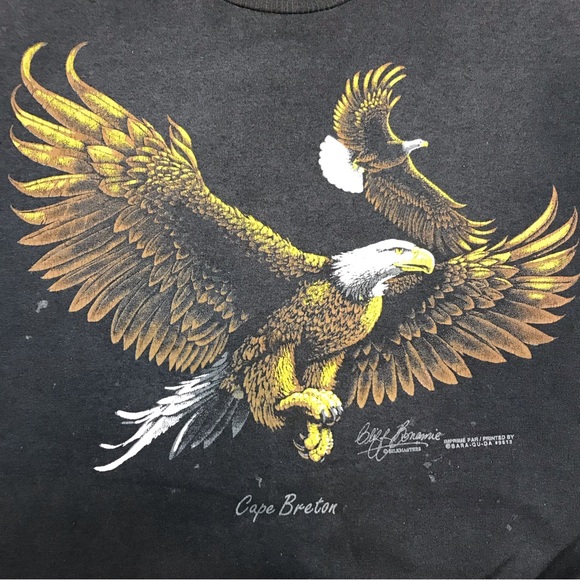 Cape Breton Island, Nova Scotia Canada Vintage North American Bald Eagle Sweater - Picture 3 of 9